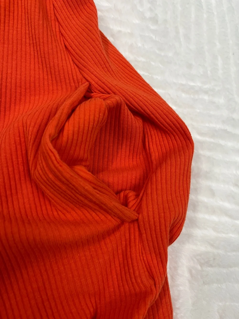 Old Navy‎ Orange Ribbed Tank Dress Ruffle Hem Girls large sundress